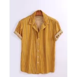 Casual Shirt, Camp Collar, Half Sleeves