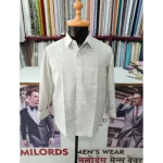 Beige Premium Linen Shirt, Full Sleeves