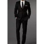 Black Suit, Single Breasted, 2 Piece