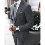Charcoal Grey Suit, Single Breasted, 2 Piece.