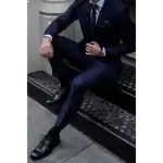 Dark Navy Blue Suit, 2 Piece