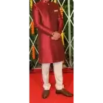 Maroon Brocade Sherwani