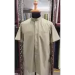 Safari Suit, Band Collar, 2 welt Pocket, Conceal Placket, Half Sleeve