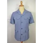 Safari Suit, Camp Collar, 4 Flap Box pleat Pocket, Half Sleeve.