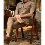 Safari Suit, Camp Collar, 4 Flap Box pleat Pocket, Half Sleeve