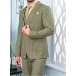 Suit, Checked, Patch Pocket, Notch Lapel,Single Breasted, 2 Piece