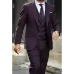 Tailored Wine Suit, 3 Piece
