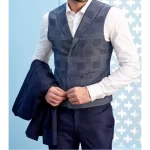 Vest, Double Breasted, 3X3 Buttons, Shawl Lapel, Straight Bottom