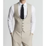 Vest Harseshoe, Single Breasted, 4 Buttons, point Bottom