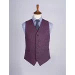 Vest, Single Breasted, 4 welt pockets, 5 Buttons with Point Bottom