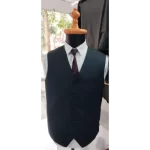 Vest,Single Breasted, 5 Buttons with Point Bottom
